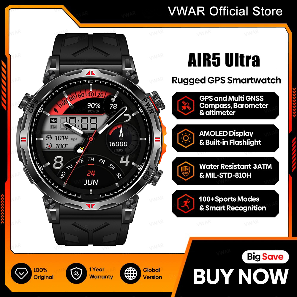 Watch Vs Smartwatch - สมาร์ทวอทช์ VWAR GPS รุ่นใหม่ ปี 2025