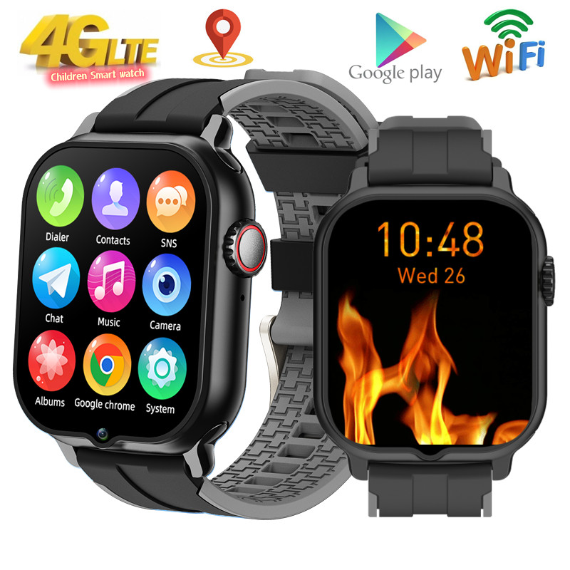 Smartwatch Watches For Kid Boy With Gps - 2024นาฬิกาแอนดรอยด์9.0 4G สำหรับเด็ก, นาฬิกาอัจฉริยะ GPS บอกตำแหน่งสามารถโทรผ่าน