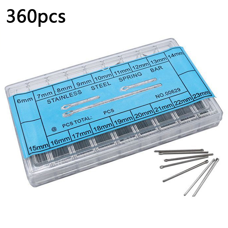 Spring Bar Tool - 360 ชิ้นแยก Pins สแตนเลสสตีลนาฬิกา Pins คู่หน้าแปลนนาฬิกา