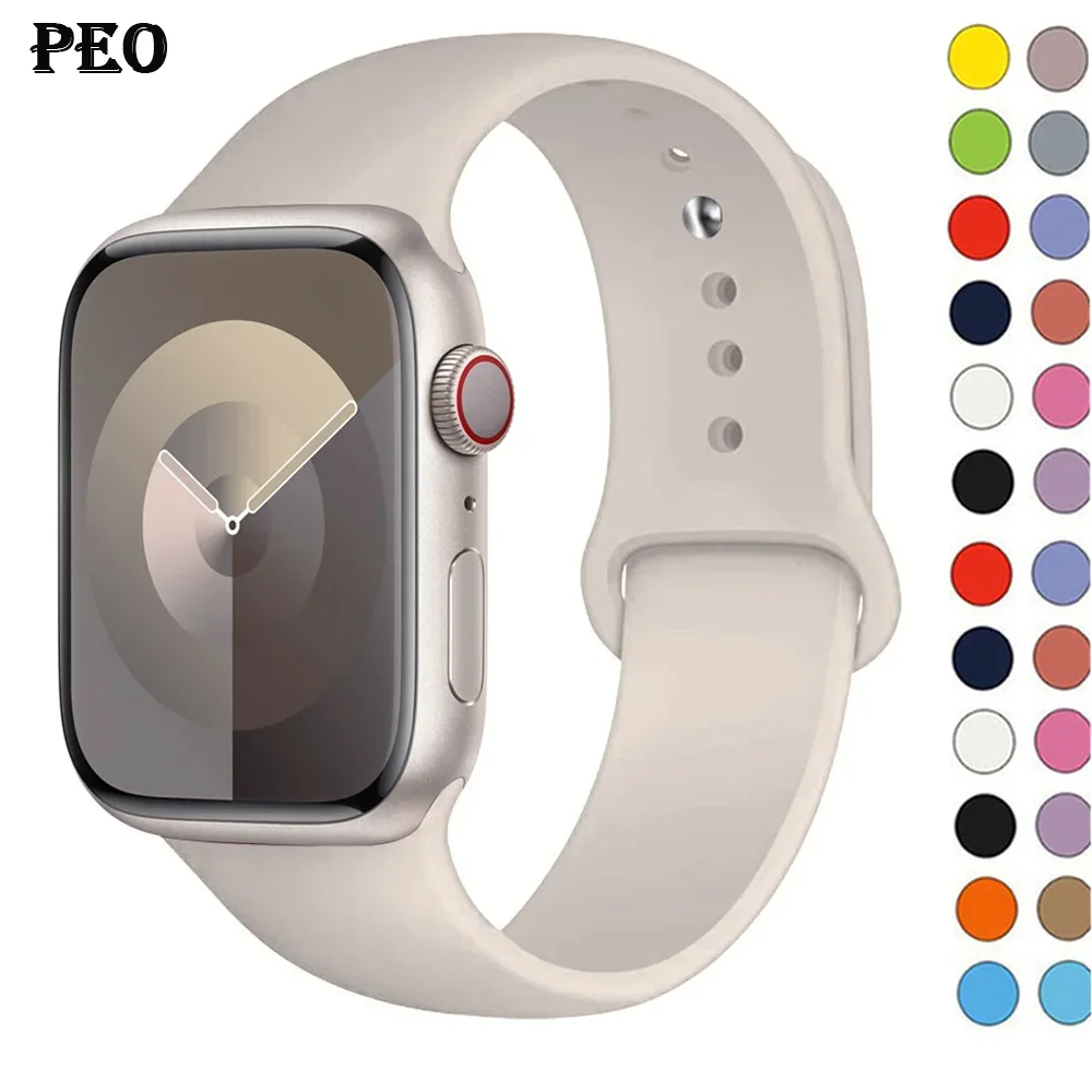 Smartwatch Apple Watches For Men - สายซิลิโคนสำหรับสายนาฬิกา Apple 44มม. 45มม. 40มม. 41มม.