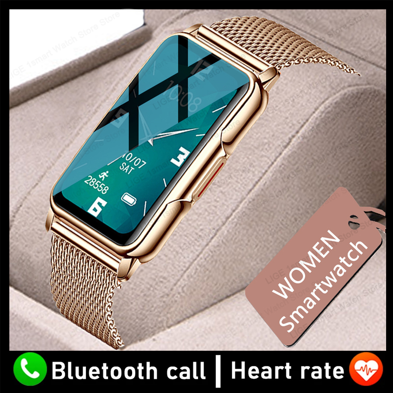 Smartwatch Watches For Women Brands - Lige นาฬิกากันน้ำสำหรับกีฬาตรวจสอบสุขภาพสมาร์ทวอท์ชผู้หญิงสายรัดข้อมืออัจฉริยะนาฬิกาบลูทูธสายรัดข้อมือแฟชั่นสำหรับผู้หญิง