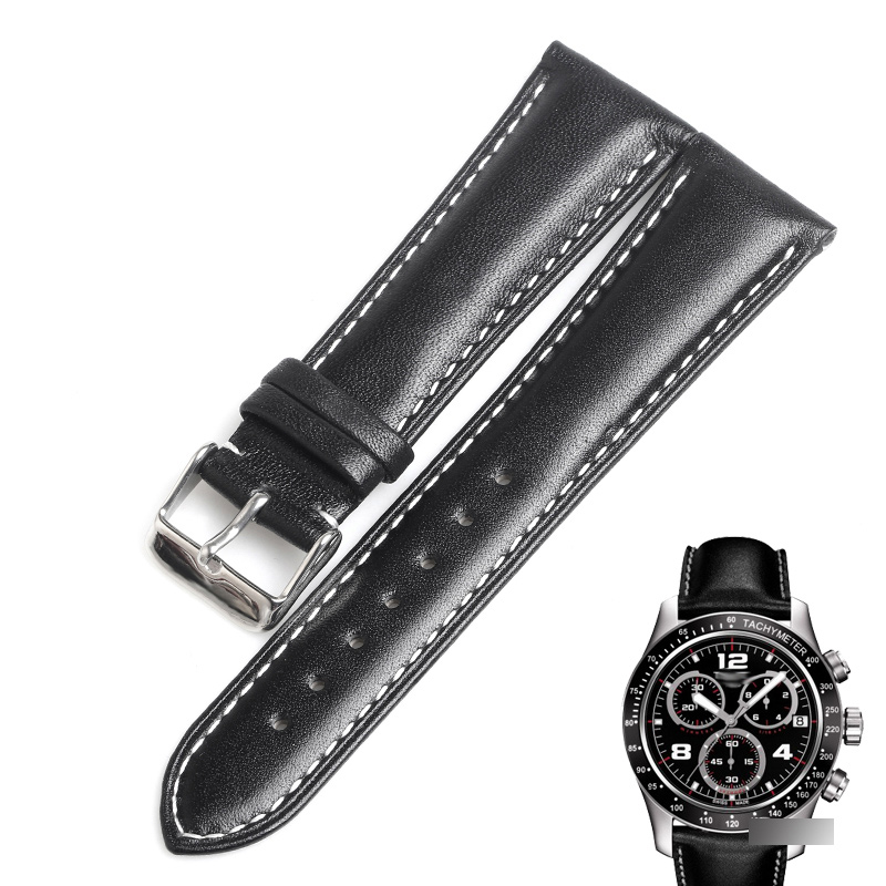 Watch V8 - WENTULA นาฬิกาสำหรับ TISSOT T039.417A V8ลูกวัว-หนังหนังวัวแท้หนังหนังสายนาฬิกาข้อมือ