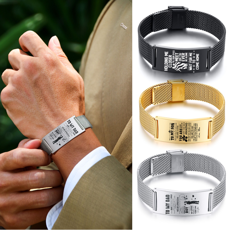 Mesh Stainless Strap - สร้อยข้อมือผู้ชายTimelessธรรมชาติตาข่ายนาฬิกาสร้อยข้อมือสแตนเลสสตีลคลาสสิกสายรัดข้อมือCustom Custom