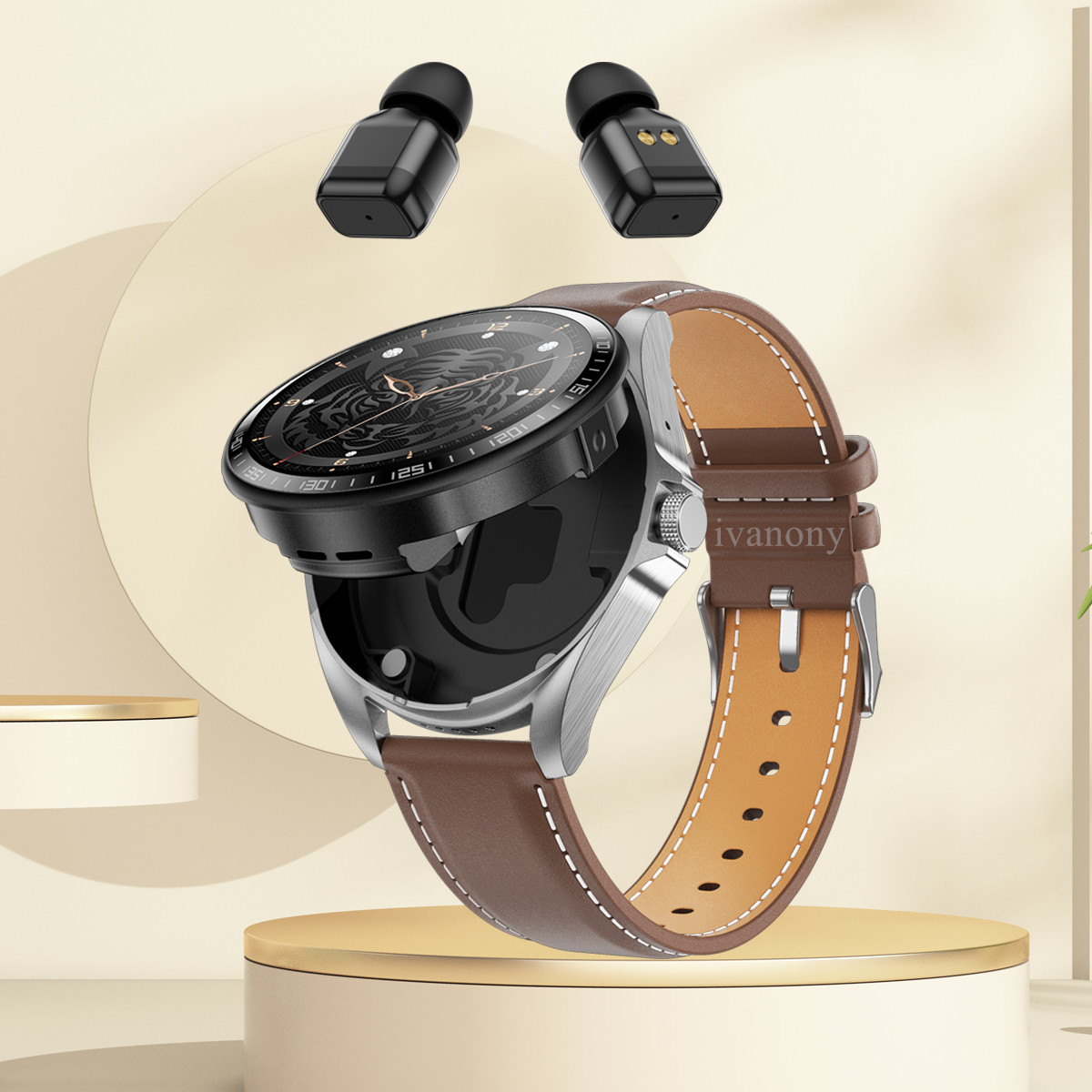 Smartwatch Watches Wallpaper - สมาร์ทวอท์ช 2 ใน 1 พร้อมหูฟัง AI