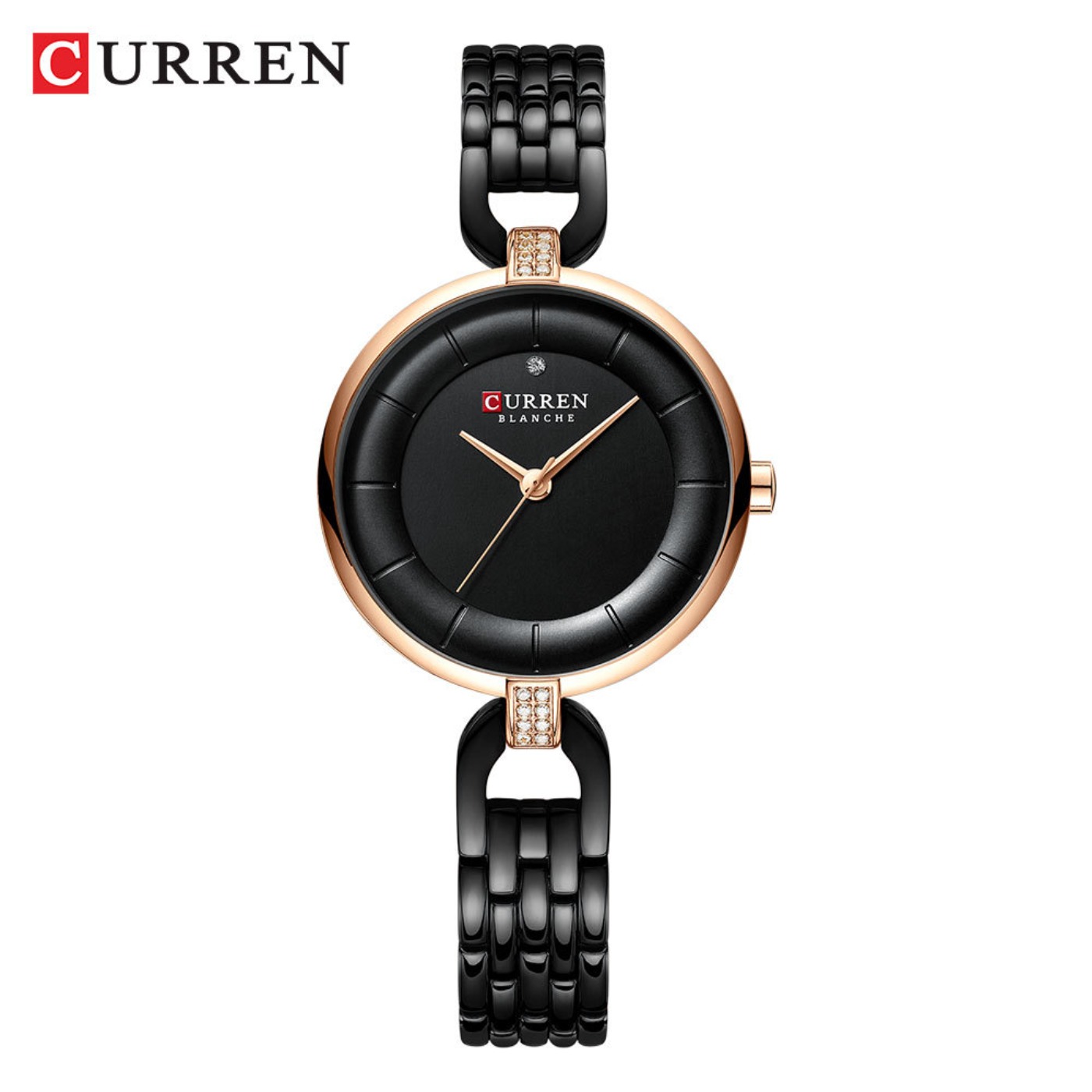 Ladies Fashion Watch - นาฬิกาผู้หญิง CURREN แบรนด์หรูแฟชั่นลำลองสุภาพสตรีนาฬิกาข้อมือควอตซ์โรสโกลด์สแตนเลสสตีลนาฬิกาสำหรับสาว