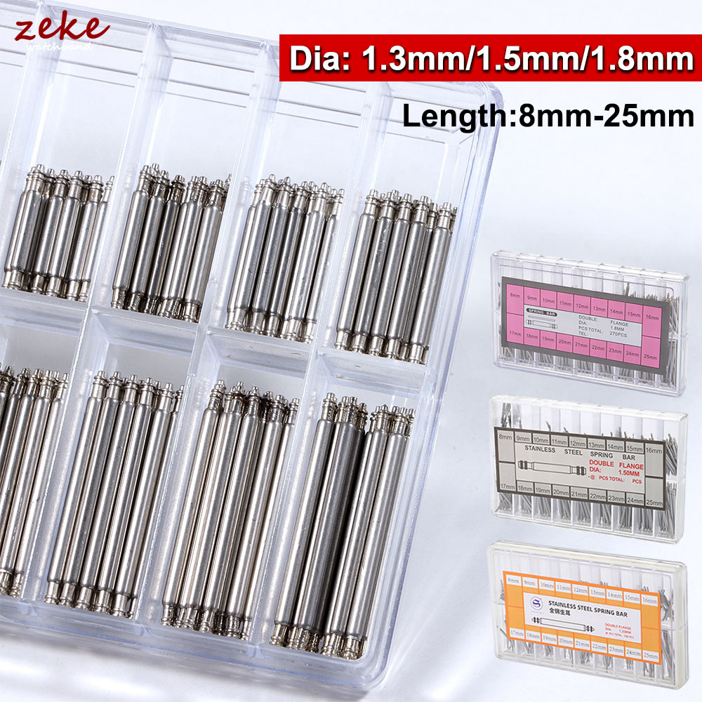 Spring Bar Tool - ชุดสปริงบาร์สแตนเลส ขนาดเส้นผ่านศูนย์กลาง 1.3 มม./1.5 มม./1.8 มม.