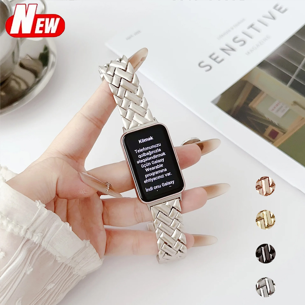 Smartwatch Samsung Watches For Women - สายรัดข้อมือโลหะแบบใหม่สำหรับ Samsung Galaxy Fit 3 สายนาฬิกาข้อมือสำหรับผู้หญิงผู้ชาย