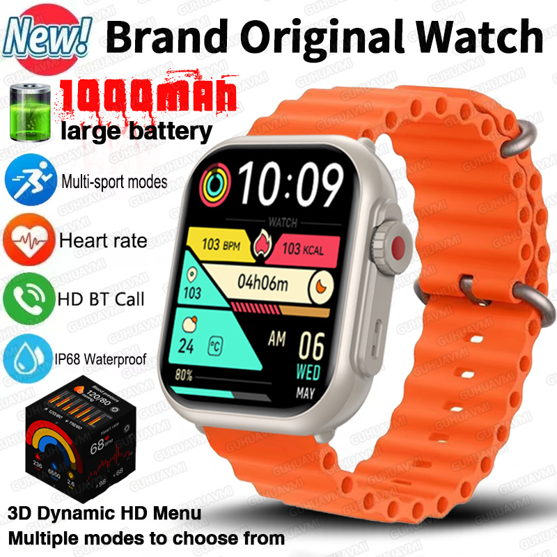 Smartwatch Watches For Women Brands - 2025นาฬิกาUltra 2 SEผู้ชายผู้หญิง1000MAhแบตเตอรี่AMOLED Bluetooth GPSกีฬานาฬิกาสมาร์ทกันน้ําสําหรับIOS Androidสร้อยข้อมือ
