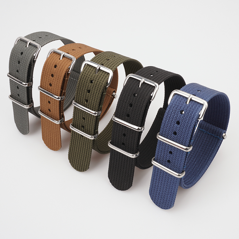 Nato Strap Nylon - ไนลอนยางสําหรับ Seiko ทหาร Ballistic ผ้าเปลี่ยนคุณภาพสูงไนลอน 18