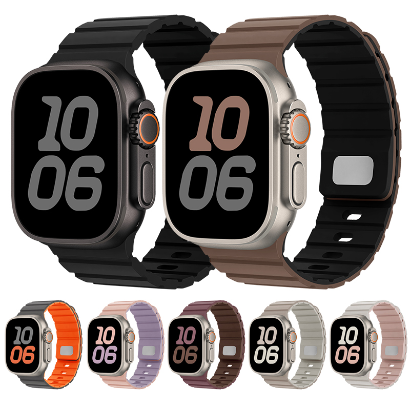 Smartwatch Apple Watches For Men - สายนาฬิกาแม่เหล็กซิลิโคนสำหรับ Apple Watch ขนาด 40 มม.