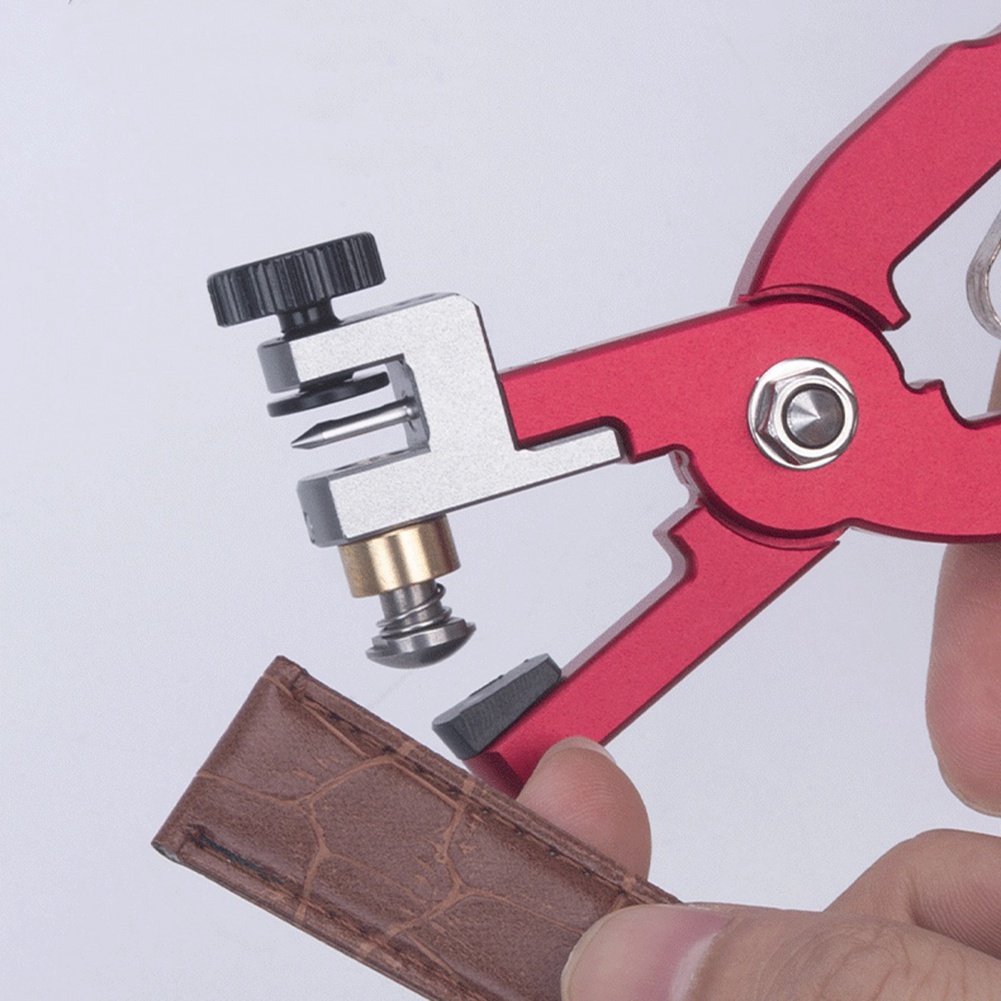 Spring Bar Tool - Y02ALeather นาฬิกาสร้อยข้อมือคีมตัดสําหรับสายรัดแก้ไขจับสปริงบาร์มือเครื่องมือคีมสีแดงตรง