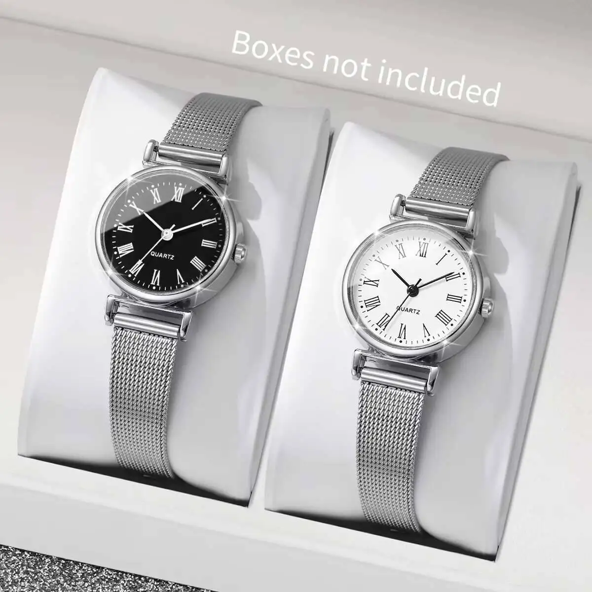 1/2 ชิ้นแฟชั่นผู้หญิงนาฬิกาลำล - Mesh Stainless Strap บทวิจารณ์และราคา