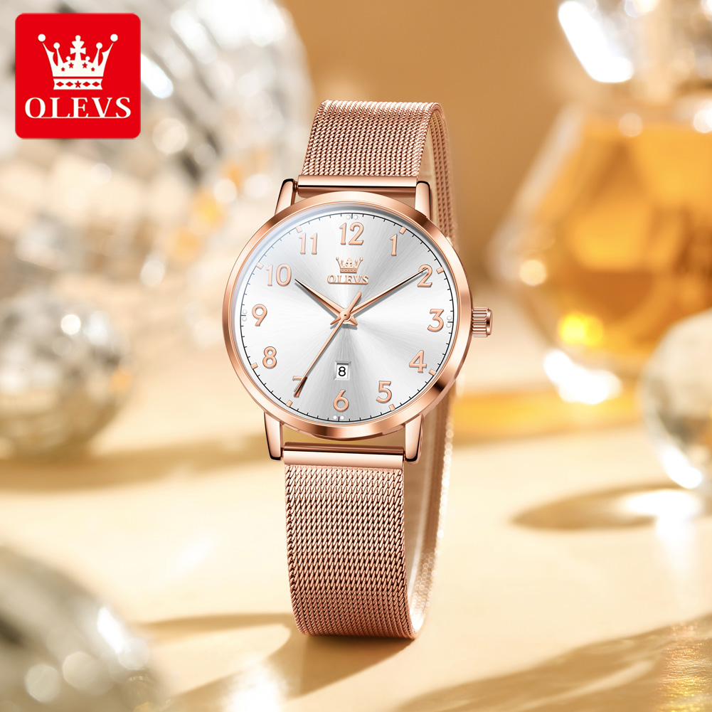 OLEVS 5653 นาฬิกาผู้หญิง Elega - Mesh Stainless Strap บทวิจารณ์และราคา
