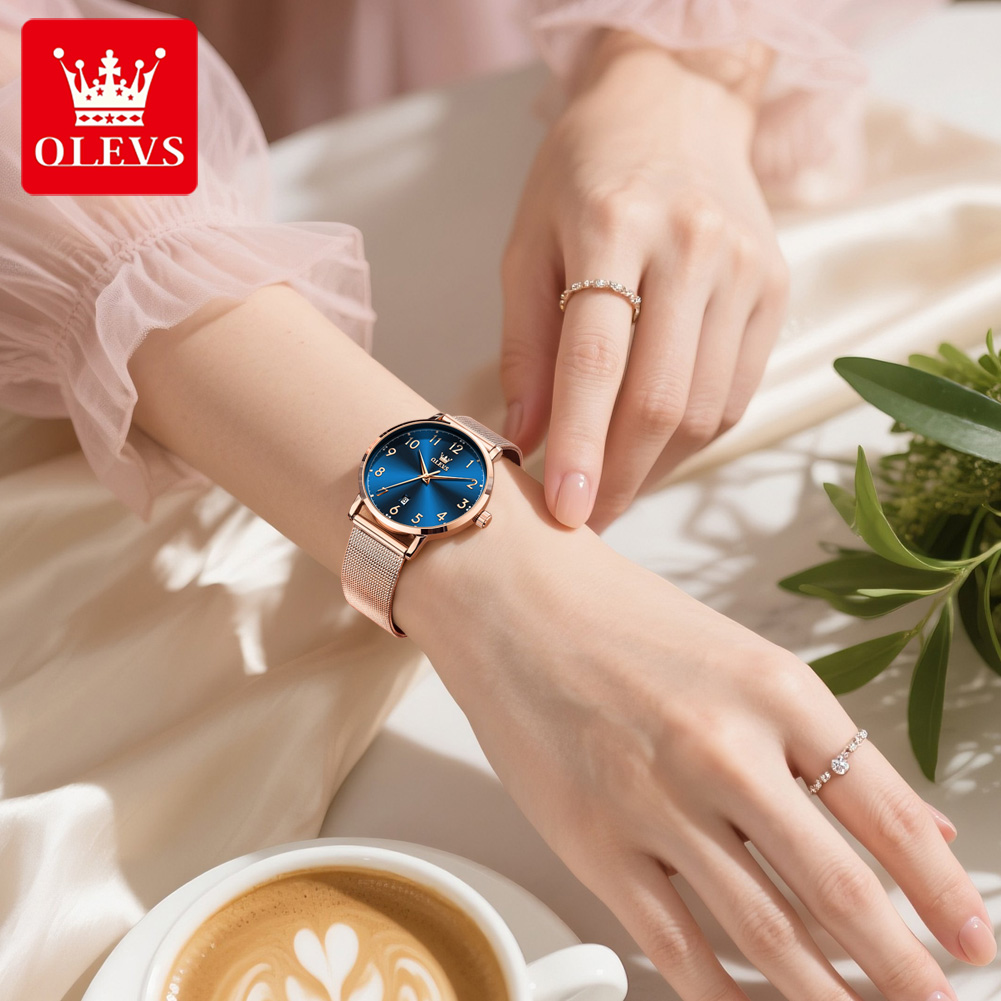 OLEVS 5653 นาฬิกาผู้หญิง Elega - Mesh Stainless Strap บทวิจารณ์และราคา