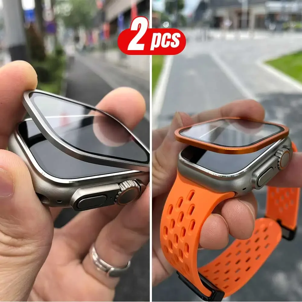 กรอบโลหะไทเทเนียม 2 ชิ้นสําหรั - Smartwatch Apple Watches For Men บทวิจารณ์และราคา