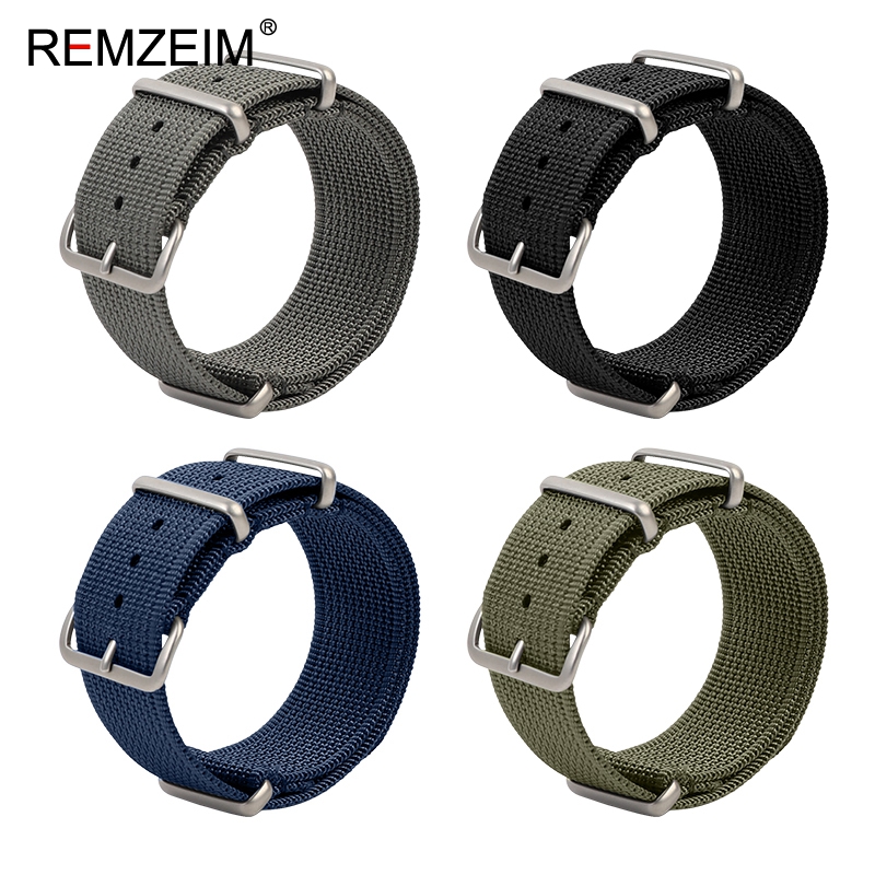 ใหม่Ribbedไนลอนสายนาฬิกา 18 มม - Nato Strap Nylon บทวิจารณ์และราคา