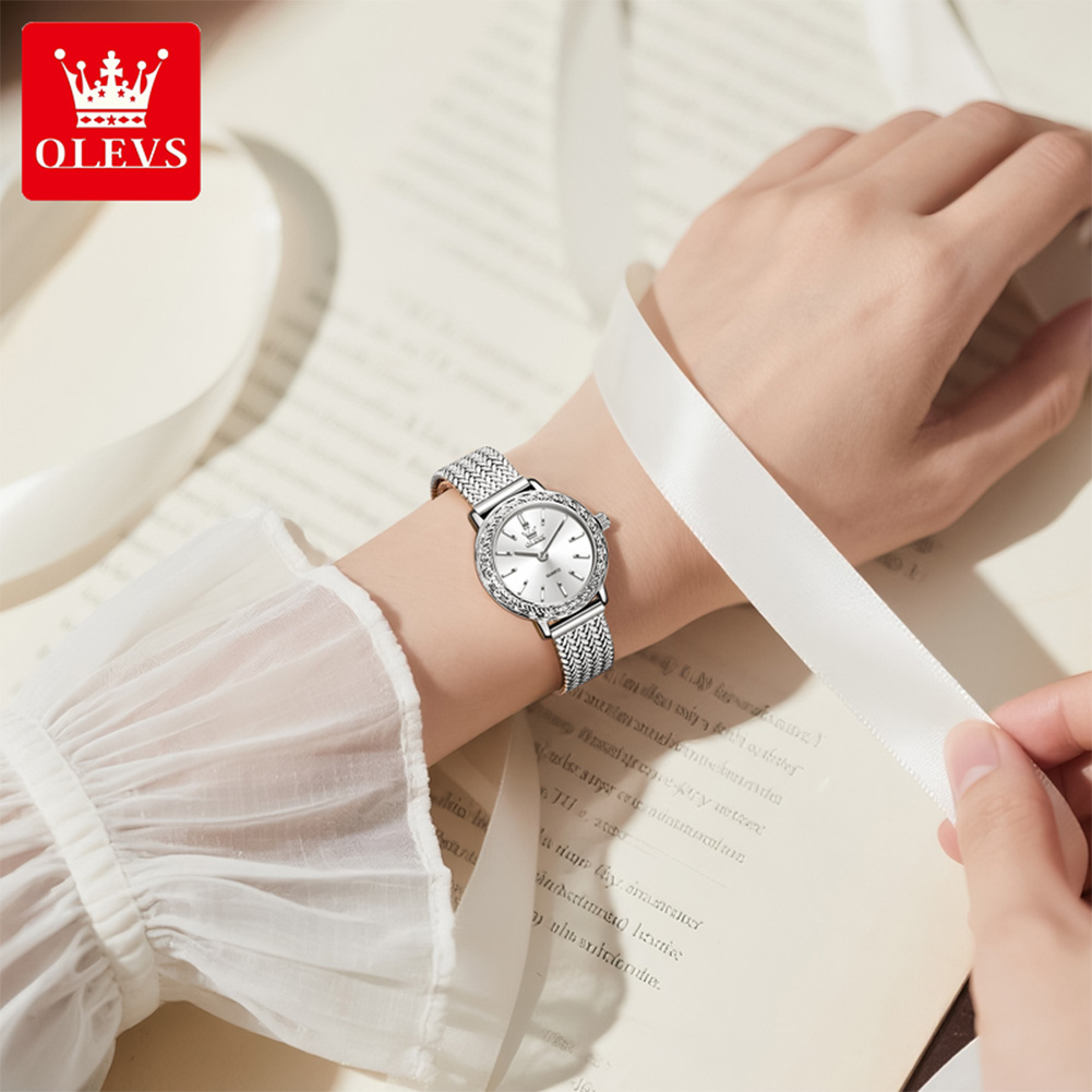 OLEVS 5643 นาฬิกาสำหรับผู้หญิง - Mesh Stainless Strap บทวิจารณ์และราคา