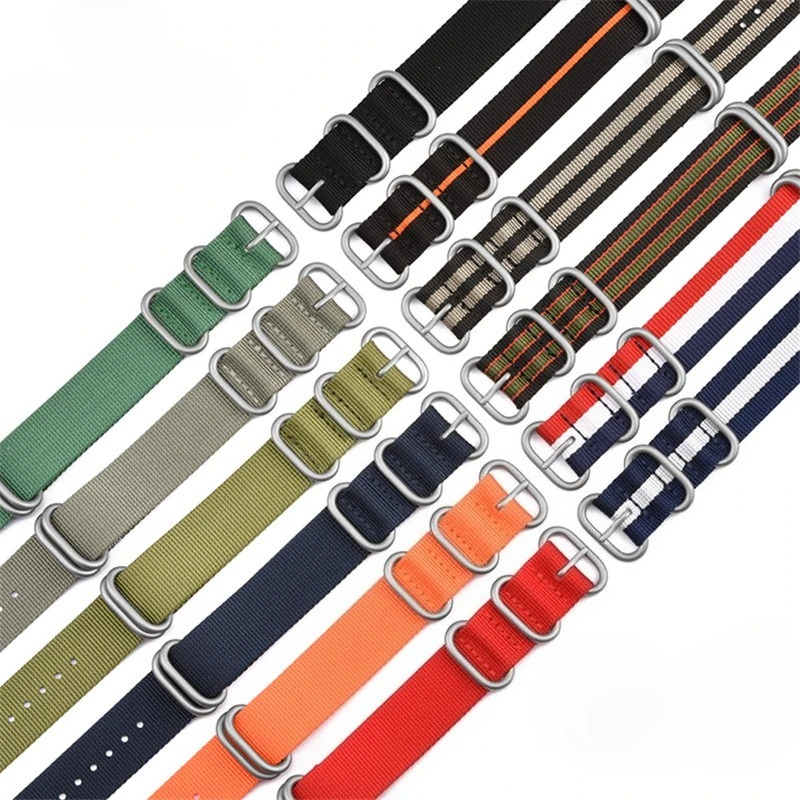 สายนาฬิกาผ้าแคนวาสแบบถักไนลอน  - Nato Strap Nylon บทวิจารณ์และราคา