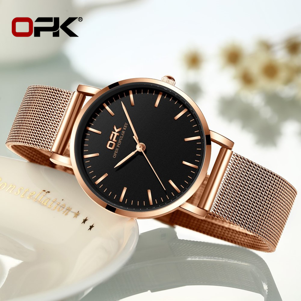 OPK 8101 นาฬิกาสตรีควอตซ์นาฬิก - Mesh Stainless Strap บทวิจารณ์และราคา