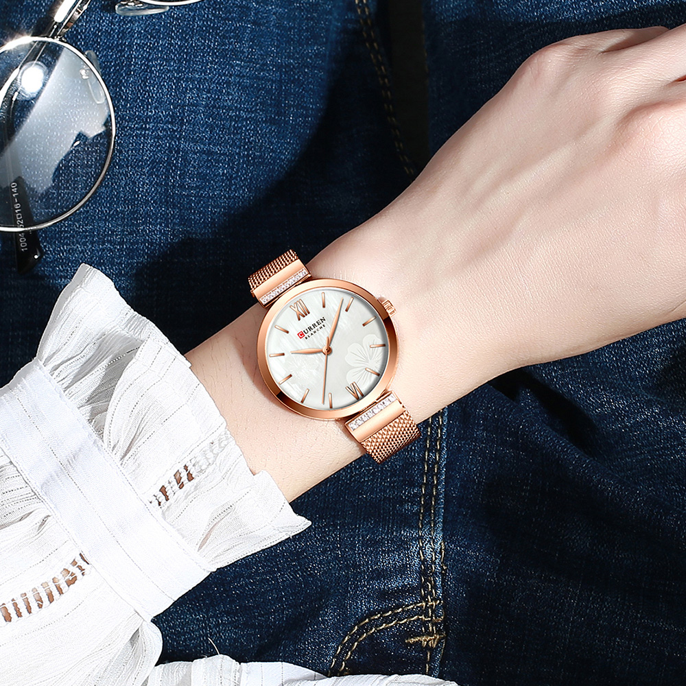 CURREN 9067 นาฬิกาควอทซ์สไตล์ม - Mesh Stainless Strap บทวิจารณ์และราคา