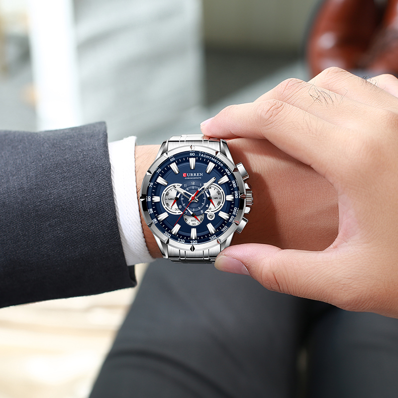 CURREN นาฬิกาข้อมือผู้ชายกันน้ - Smartwatch Watches For Men Brands บทวิจารณ์และราคา