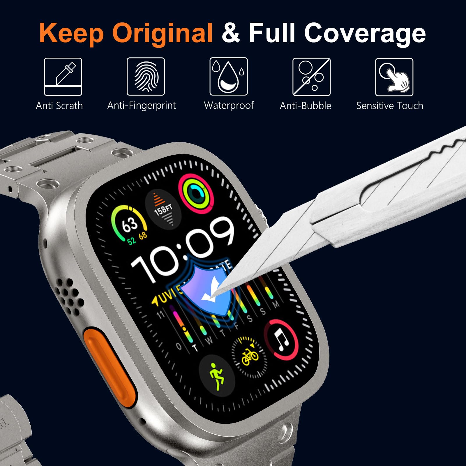 กระจกนิรภัยสําหรับ Apple Watch - Smartwatch Apple Watches For Men บทวิจารณ์และราคา