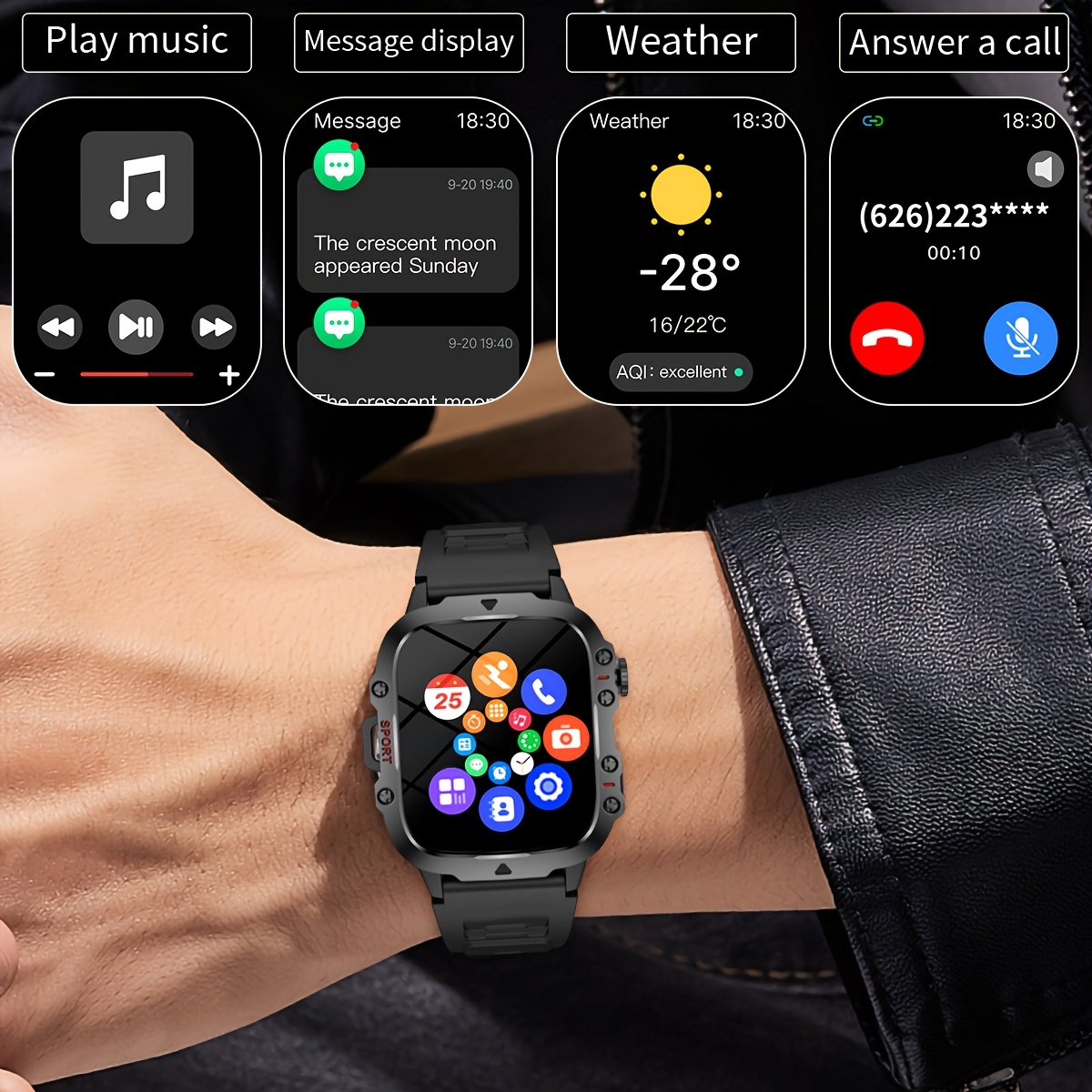 สมาร์ทวอทช์รุ่นใหม่ พร้อมไฟฉาย - Smartwatch Watches Wallpaper บทวิจารณ์และราคา