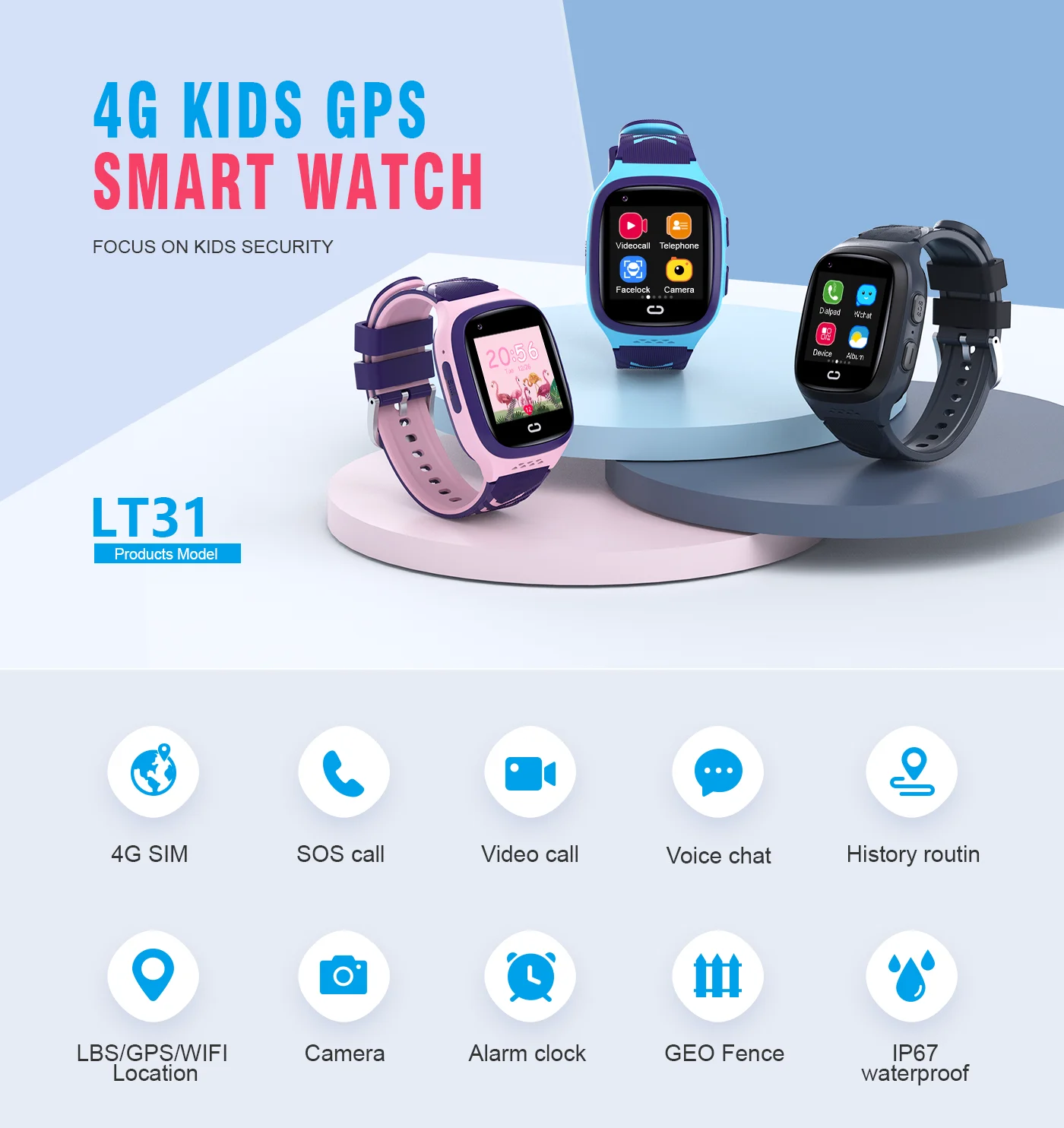 นาฬิกาสมาร์ทวอทช์เด็ก 4G พร้อม - Smartwatch Watches Price บทวิจารณ์และราคา
