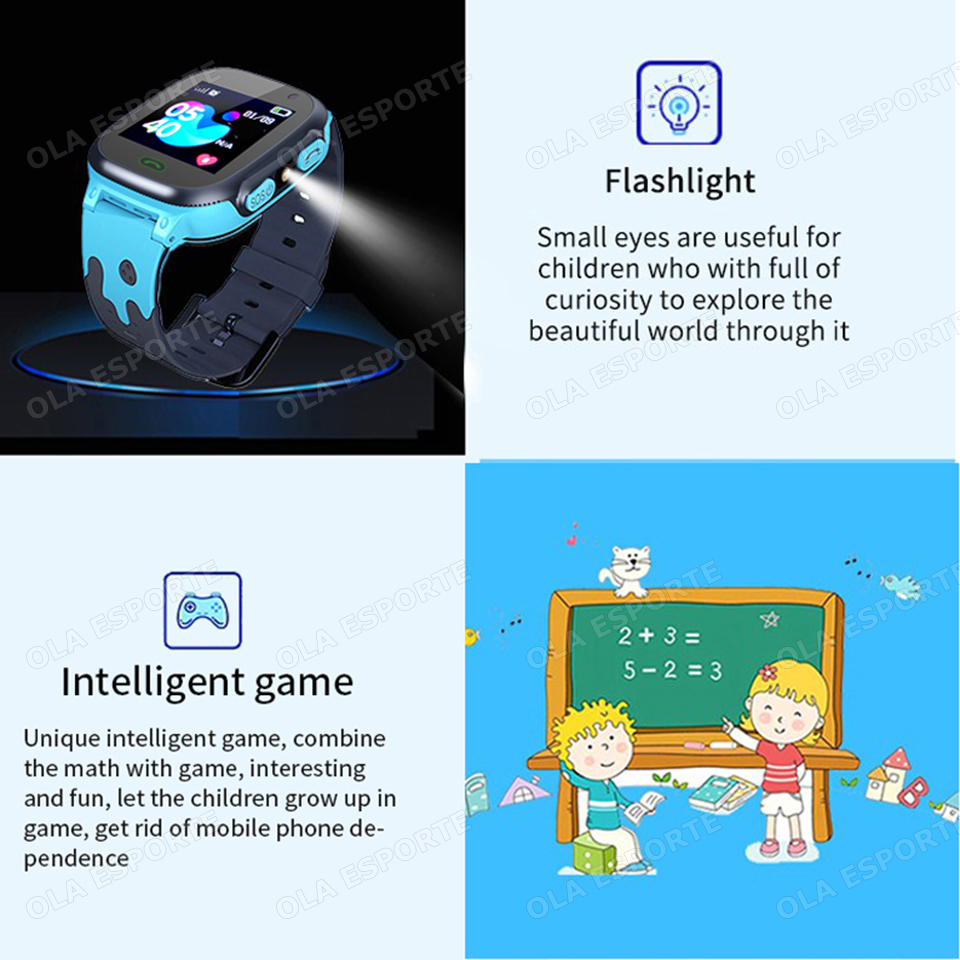นาฬิกาสมาร์ทวอทช์เด็ก รุ่นใหม่ - Smartwatch Watches Gift For Boys With Gps บทวิจารณ์และราคา