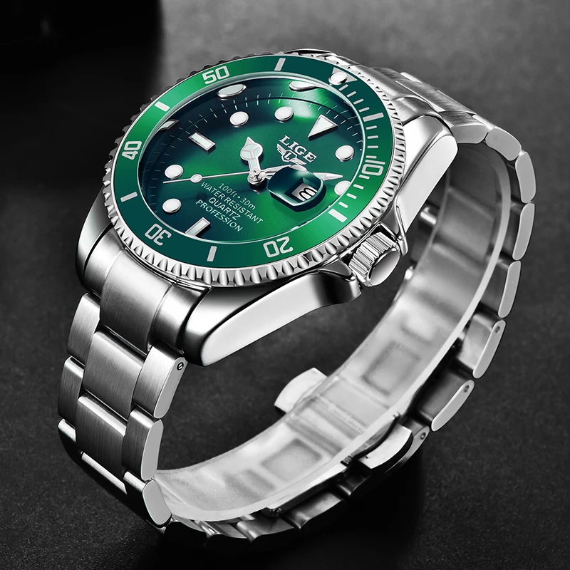 LIGE Luxury แฟชั่น Diver นาฬิก - Smartwatch Watches For Men Brands บทวิจารณ์และราคา