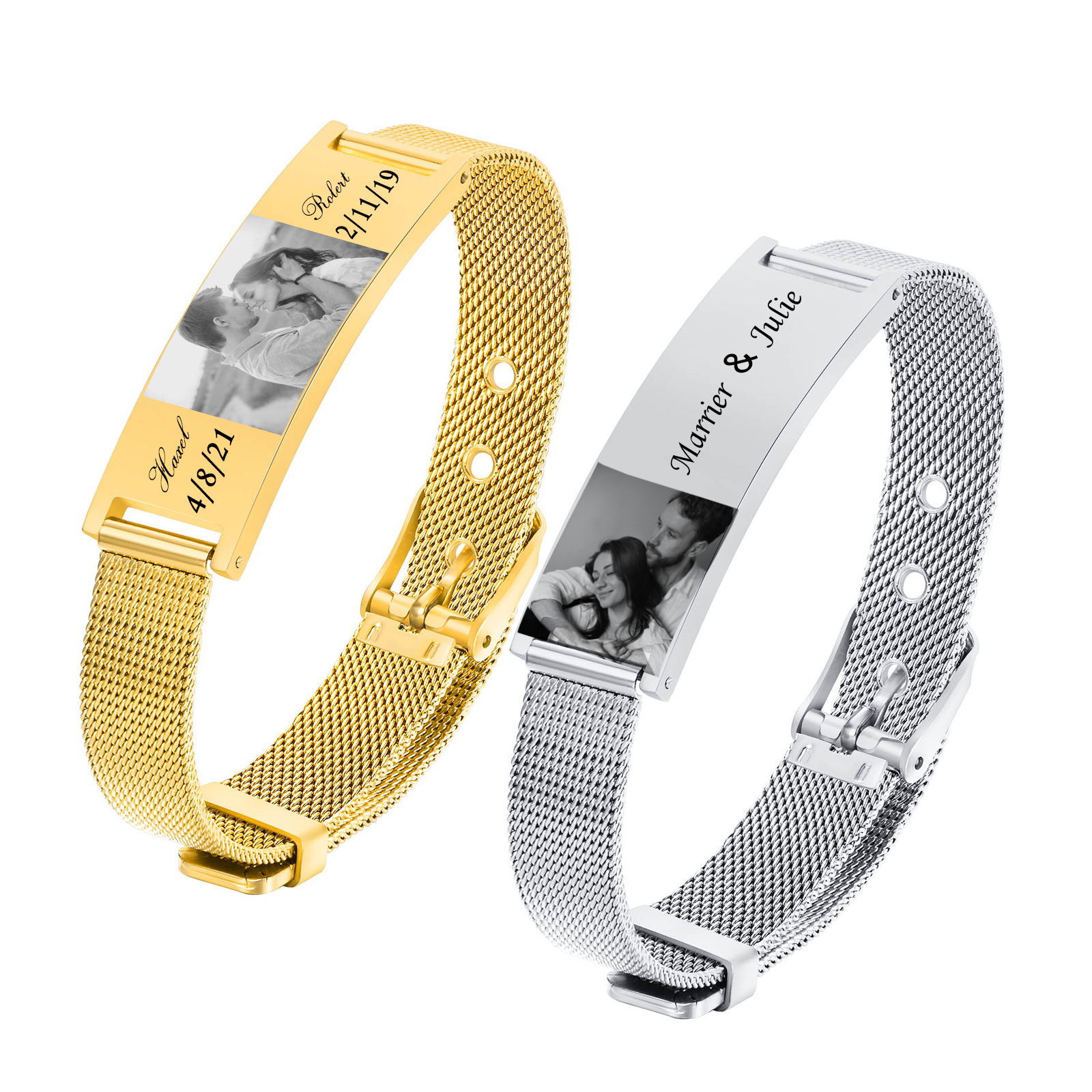สร้อยข้อมือ ID ส่วนบุคคลสำหรับ - Mesh Stainless Strap บทวิจารณ์และราคา