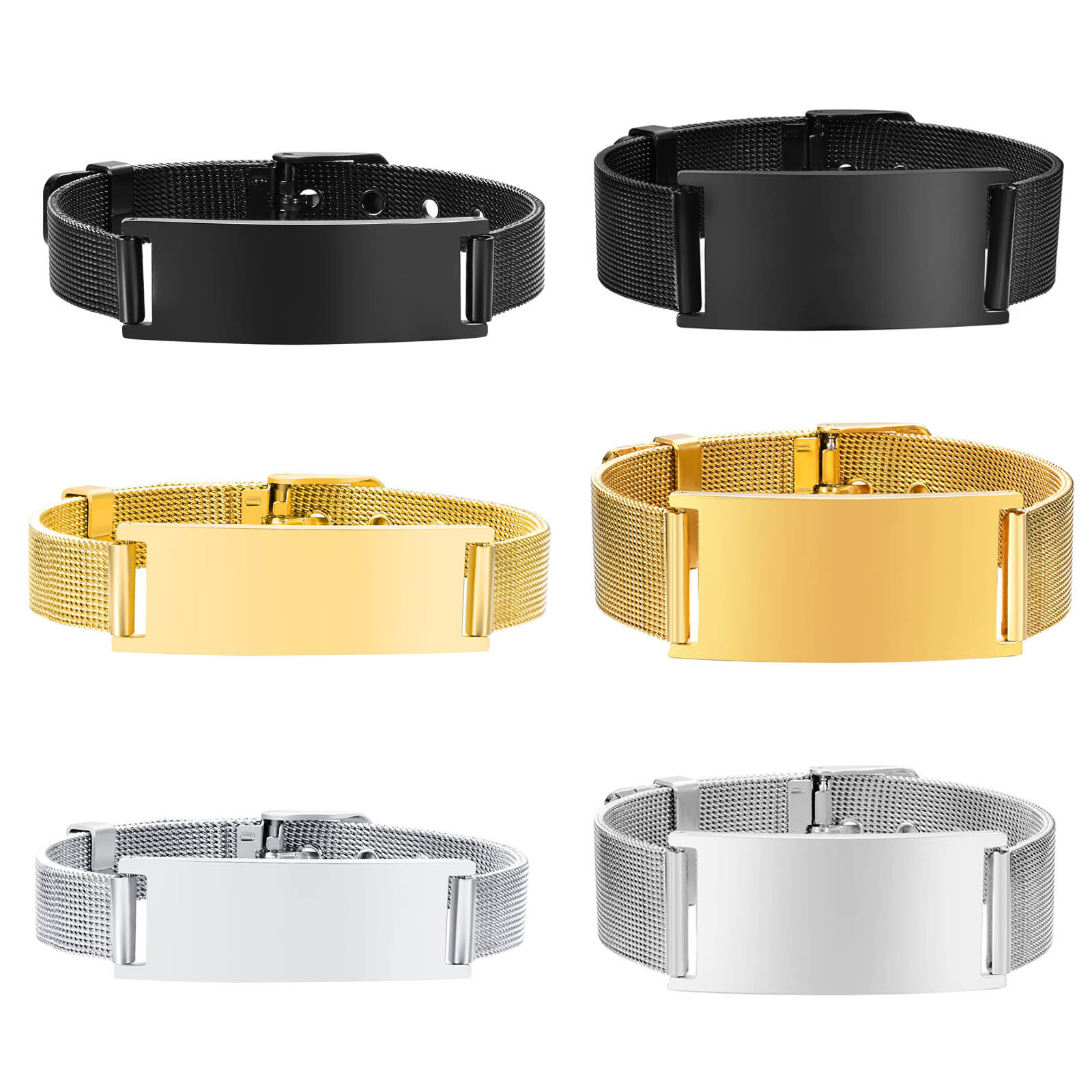 สร้อยข้อมือ ID ส่วนบุคคลสำหรับ - Mesh Stainless Strap บทวิจารณ์และราคา
