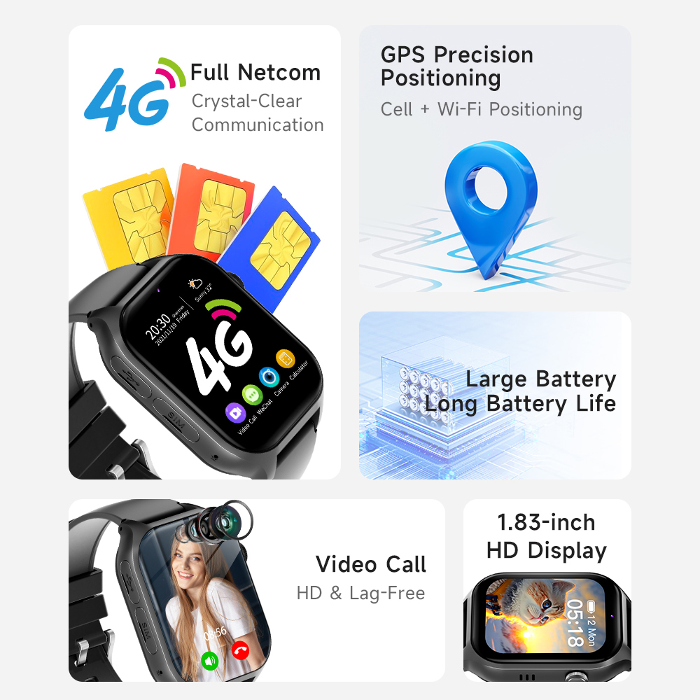 สมาร์ทวอทช์ 4G สำหรับเด็ก GPS  - Smartwatch Watches Gift For Boys With Gps บทวิจารณ์และราคา