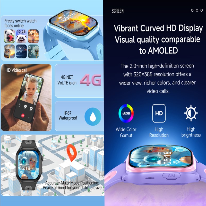 สมาร์ทวอทช์เด็ก 4G GPS WIFI วิ - Smartwatch Watches Gift For Boys With Gps บทวิจารณ์และราคา