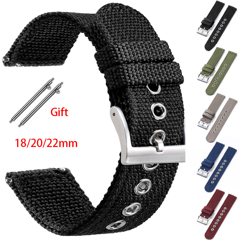 สายไนลอน 18 มม.20 มม.22 มม.ผ้า - Nato Strap Nylon บทวิจารณ์และราคา