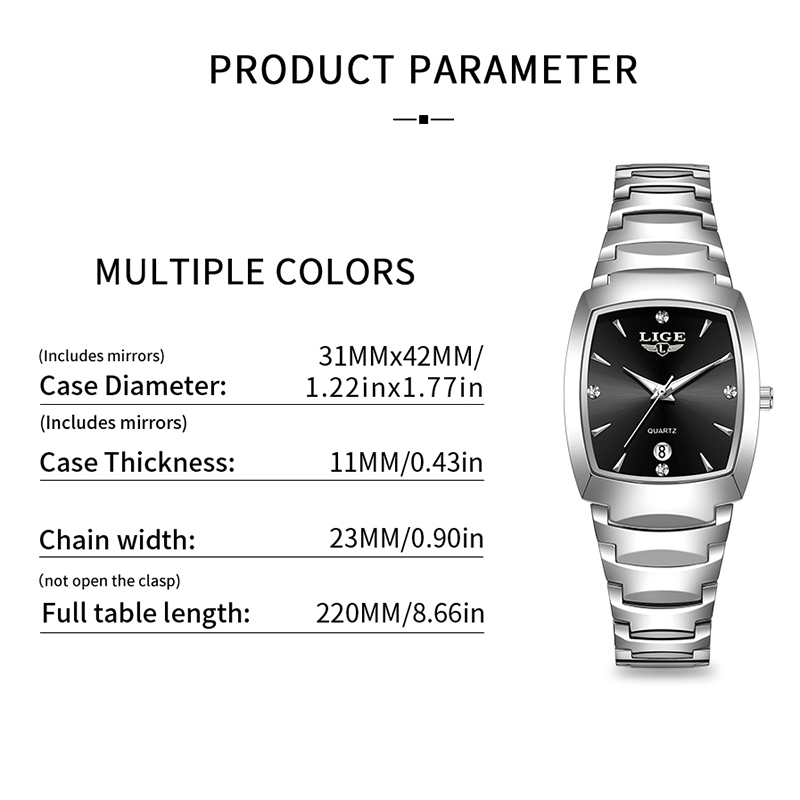 LIGE นาฬิกาผู้หญิงธุรกิจหรูหรา - Ladies Fashion Watch บทวิจารณ์และราคา