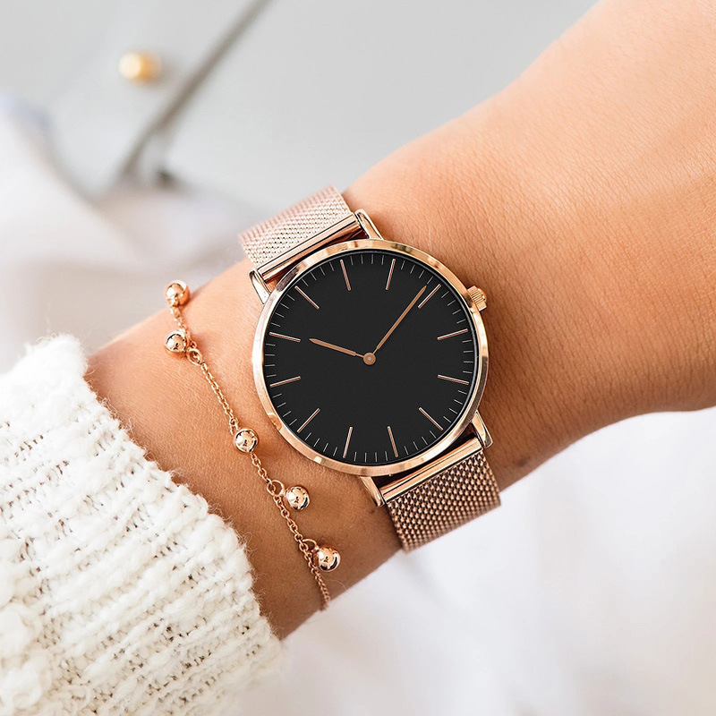 แบรนด์หรูนาฬิกาผู้หญิงแฟชั่นสแ - Mesh Stainless Strap บทวิจารณ์และราคา