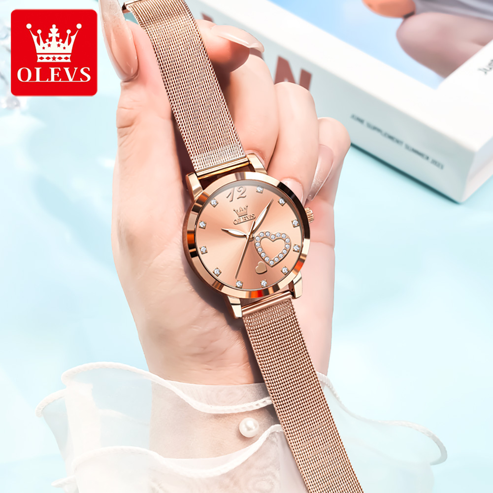 OLEVS 5189 นาฬิกาควอตซ์สำหรับผ - Mesh Stainless Strap บทวิจารณ์และราคา