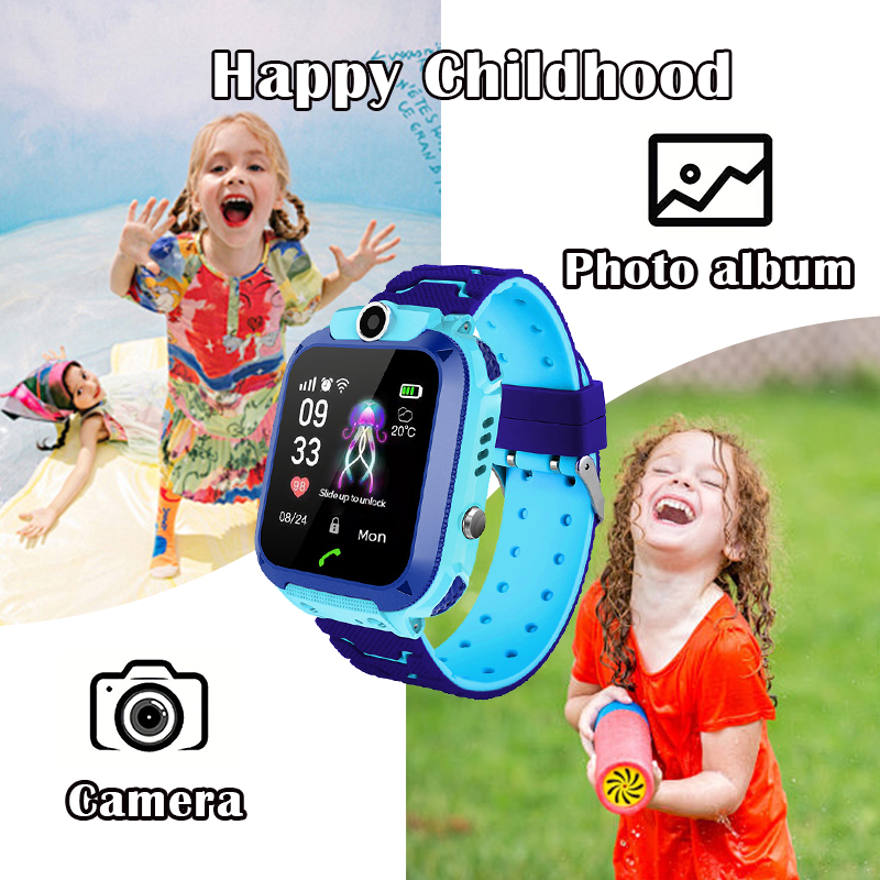 Q12B นาฬิกาอัจฉริยะสำหรับเด็กพ - Smartwatch Watches Gift For Boys With Gps บทวิจารณ์และราคา