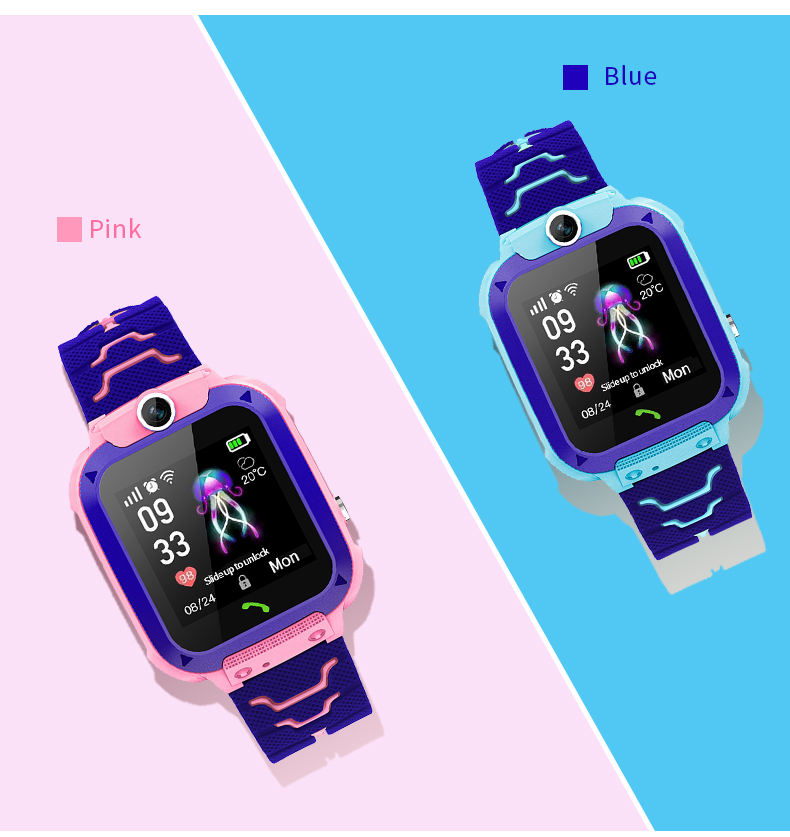 Q12B นาฬิกาอัจฉริยะสำหรับเด็กพ - Smartwatch Watches Gift For Boys With Gps บทวิจารณ์และราคา