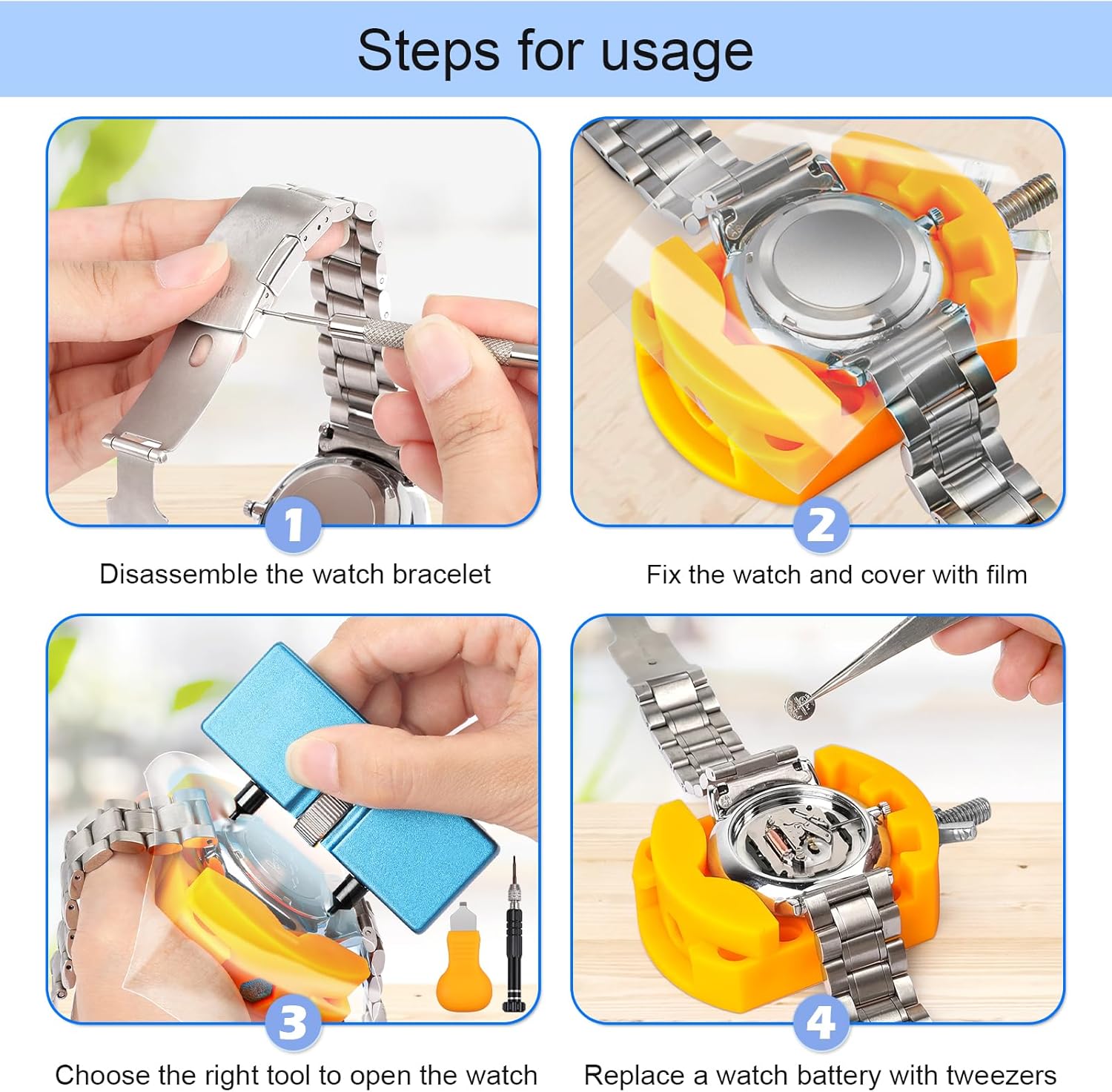 ชุดเปลี่ยนแบตเตอรี่นาฬิกา32ชิ้ - Spring Bar Tool บทวิจารณ์และราคา