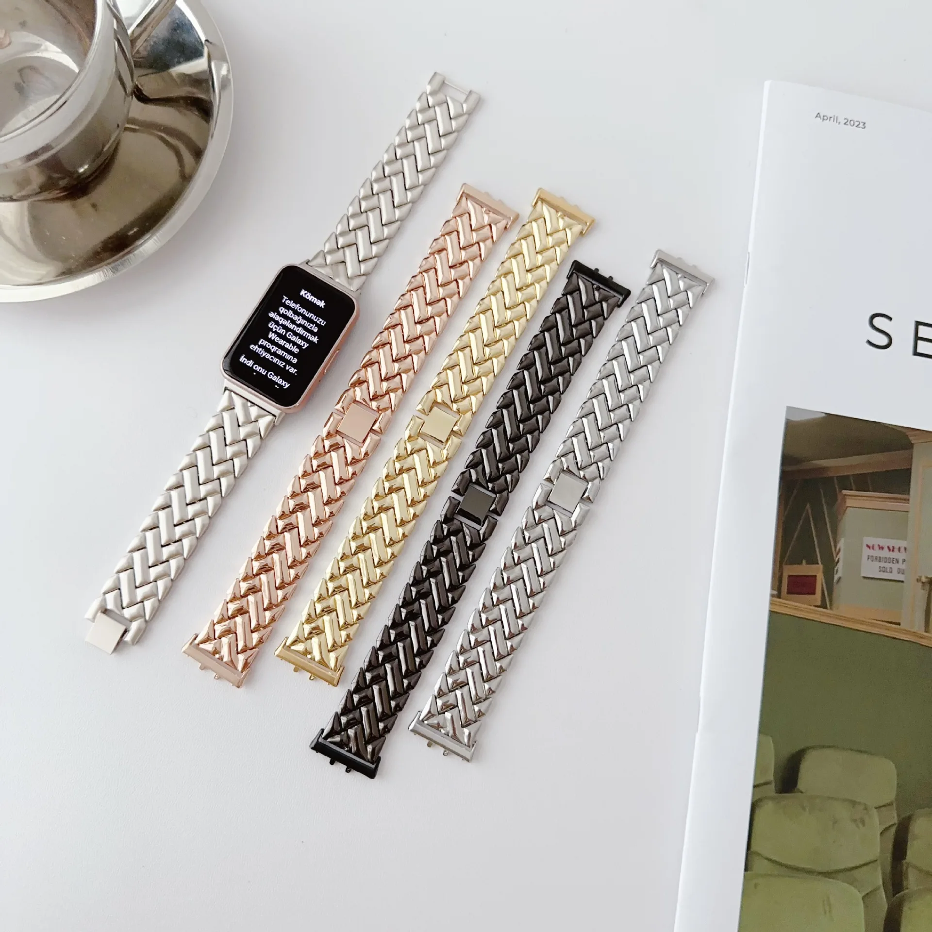 สายรัดข้อมือโลหะแบบใหม่สำหรับ  - Smartwatch Samsung Watches For Women บทวิจารณ์และราคา