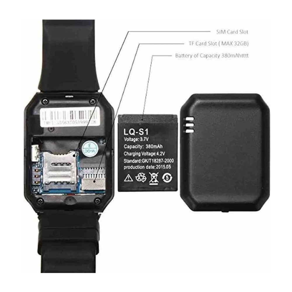380mAh LQ-S1 LQS1 แบตเตอรี่ 3. - Watch V8 บทวิจารณ์และราคา