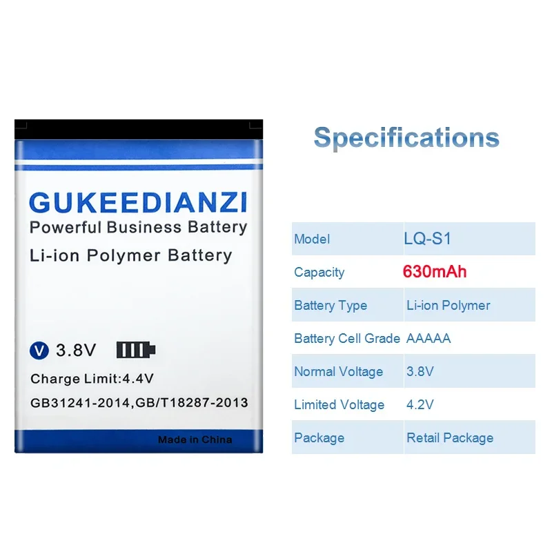 แบตเตอรี่นาฬิกา 630mAh LQ-S1 ส - Watch V8 บทวิจารณ์และราคา