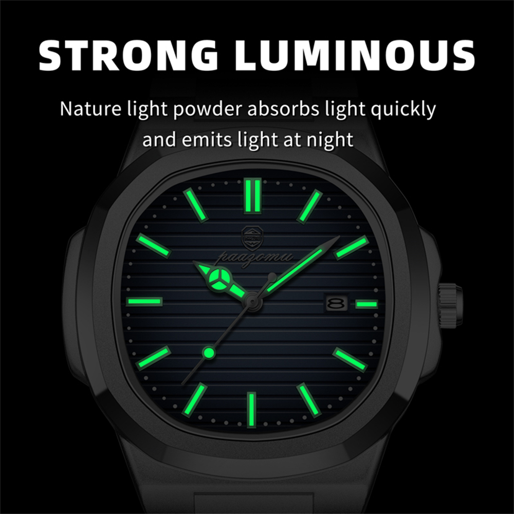 PAAZOMU ธุรกิจผู้ชายนาฬิกาสแคว - Smartwatch Square Watches For Men บทวิจารณ์และราคา