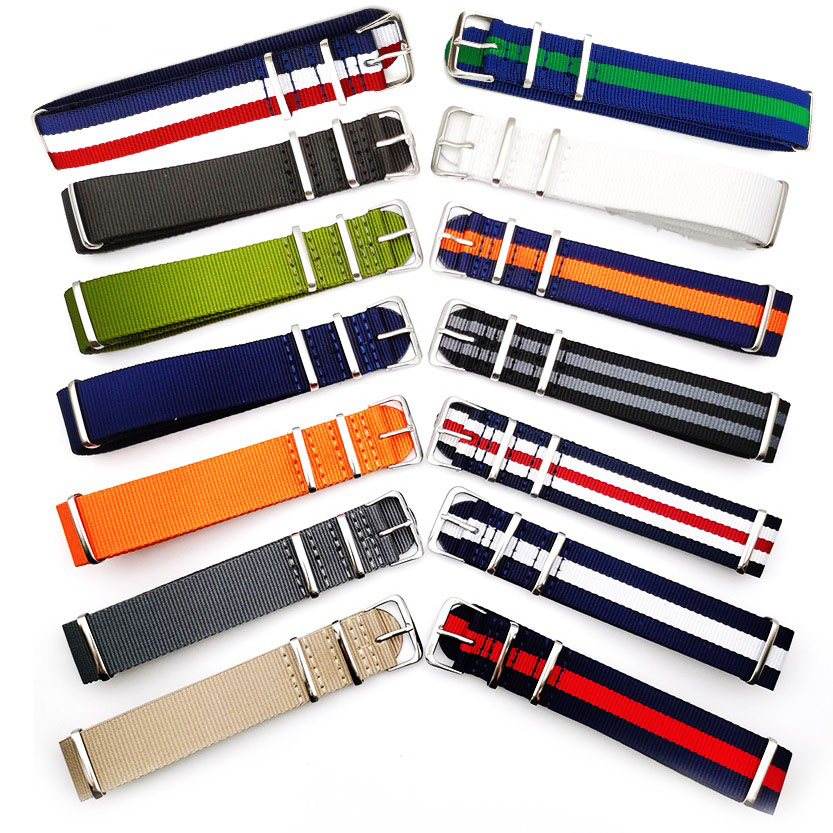 ผ้าใบสําหรับไนลอนสายนาฬิกานาฬิ - Nato Strap Nylon บทวิจารณ์และราคา
