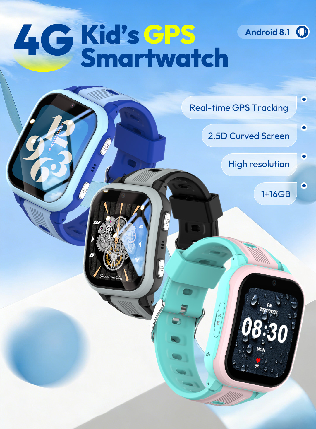 KT41 สมาร์ทวอทช์ - นาฬิกาโทรศั - Smartwatch Watches Gift For Boys With Gps บทวิจารณ์และราคา
