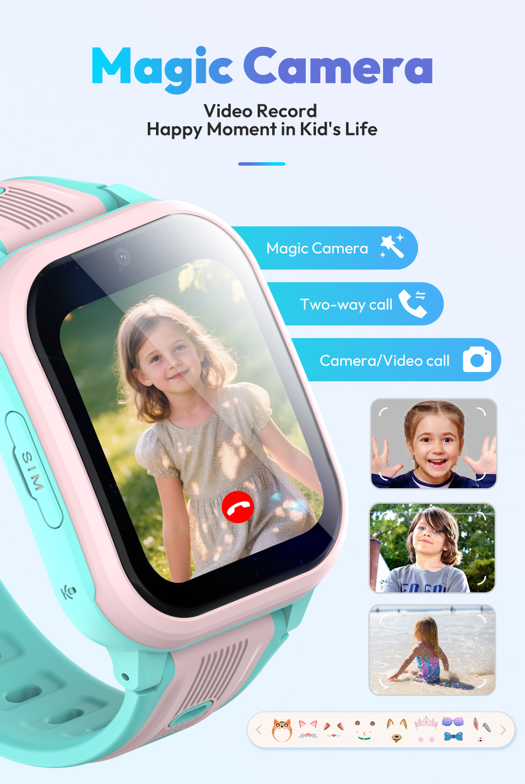 KT41 สมาร์ทวอทช์ - นาฬิกาโทรศั - Smartwatch Watches Gift For Boys With Gps บทวิจารณ์และราคา