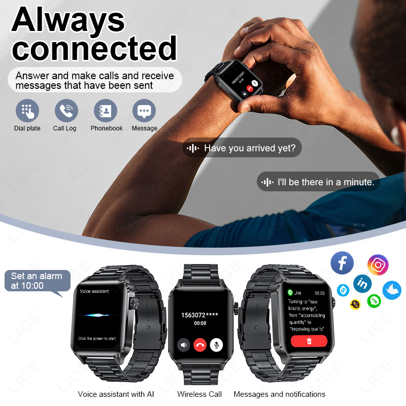 2026 นาฬิกาอัจฉริยะนิวแคลอร์ลี - Smartwatch Watches Wallpaper บทวิจารณ์และราคา