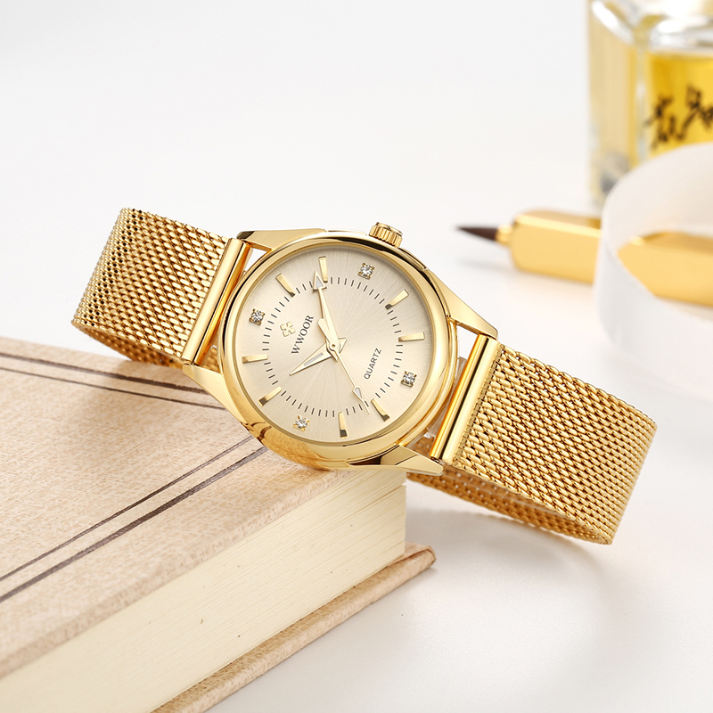 WWOOR แบรนด์หรูชุดทองนาฬิกาสุภ - Mesh Stainless Strap บทวิจารณ์และราคา